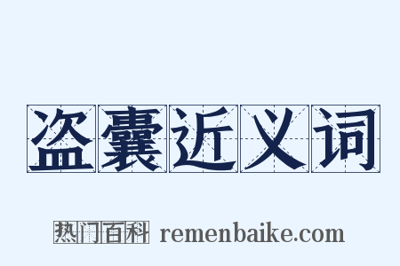 盗囊近义词是什么意思的图片
